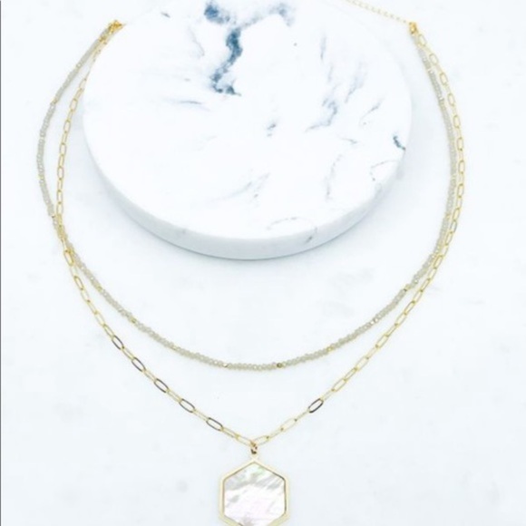 ABALONE SHELL LAYERED NECKLACE‎ - Picture 2 of 2
